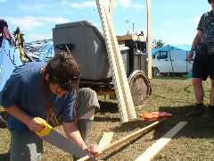 Sawing wood for mounting on the iTrike.